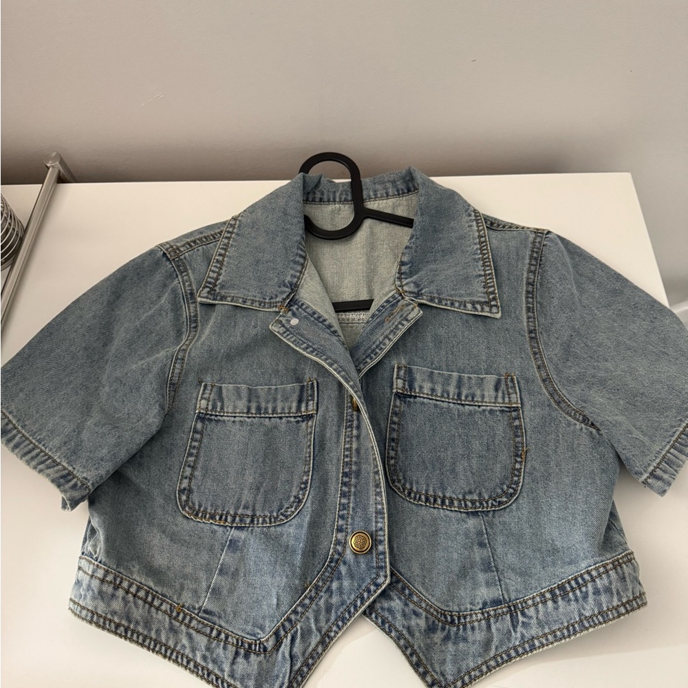 Denim Cropped Jacket